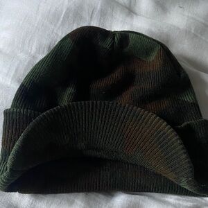 Men's Camouflage Knit Visor Beanie